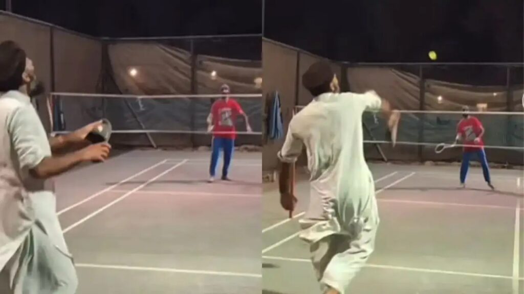 Playing Badminton with Slippers