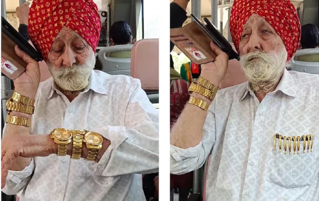 Man Wears 6 Gold Watches