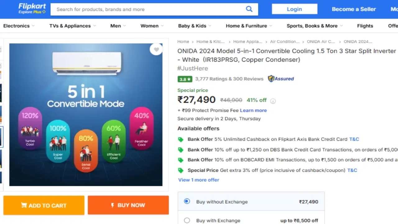 1.5 ton AC Price